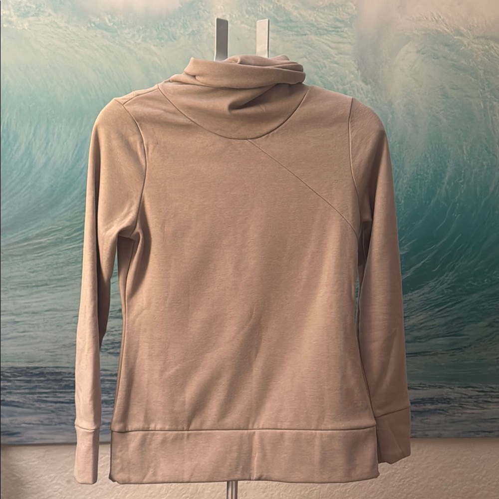 Apana Women's Cowl Neck Sweater in Beige